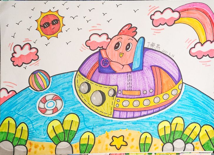 暑假儿童画一年级作品,儿童画合集