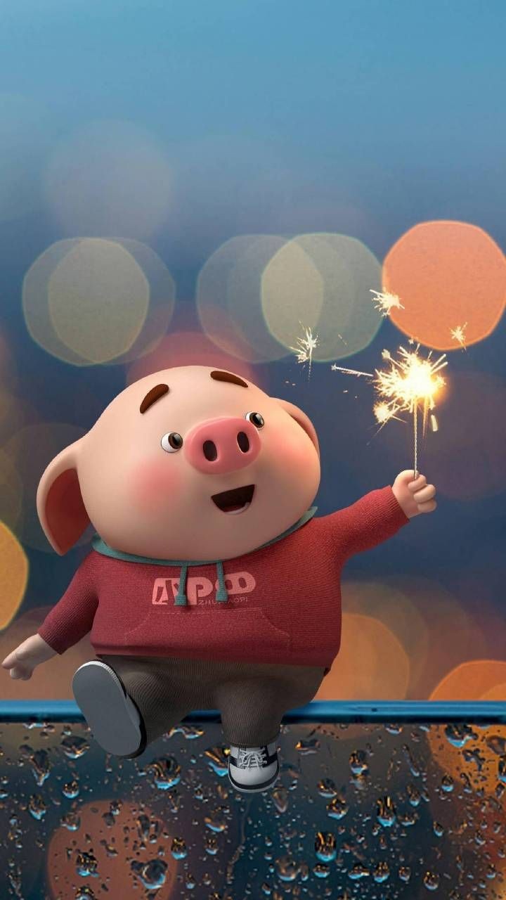 手机壁纸可爱猪猪,可爱情侣猪猪图片高清壁纸