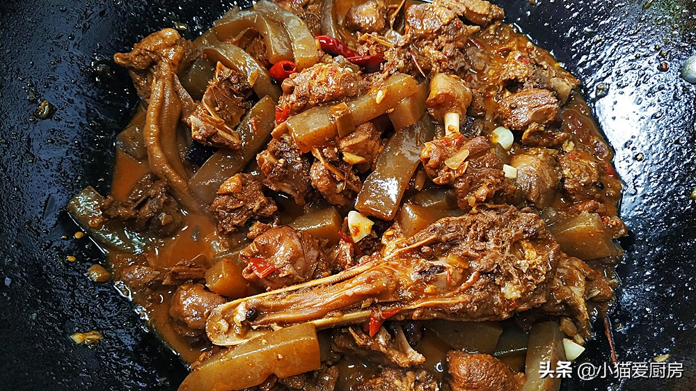 香辣魔芋烧鸭最正宗的做法,家常魔芋烧鸭超级下饭