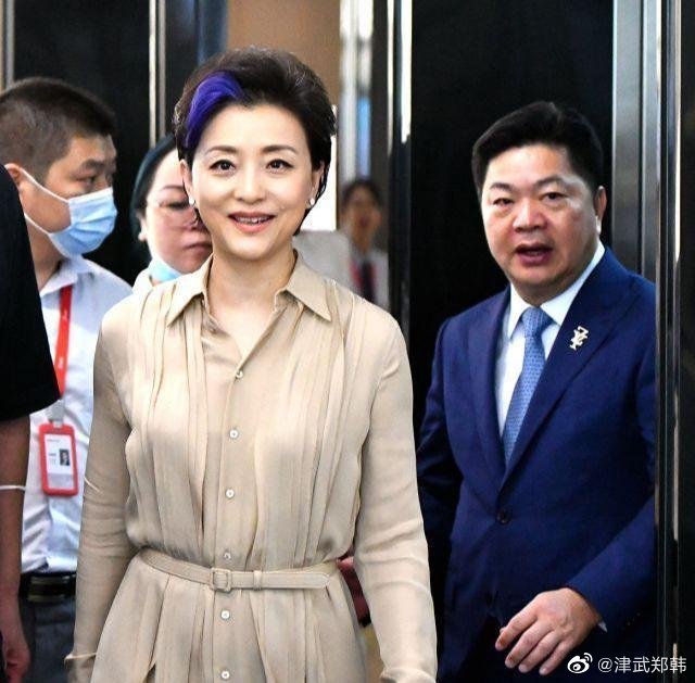 蓝发层次感,赵薇挑染