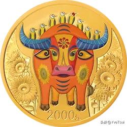 金牛纳福牛年生肖纪念币,85年金牛币