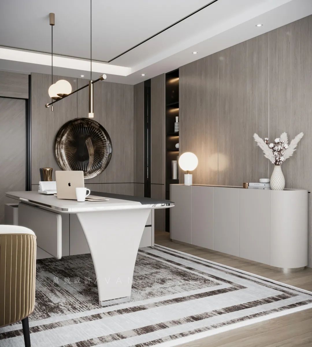 高档董事长办公室装修案例欣赏,董事长办公室豪华装修现代感