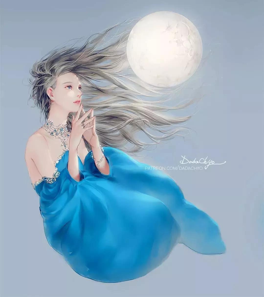 浓重的日式古风插画可爱又迷人,超有故事感的古风中国风插画