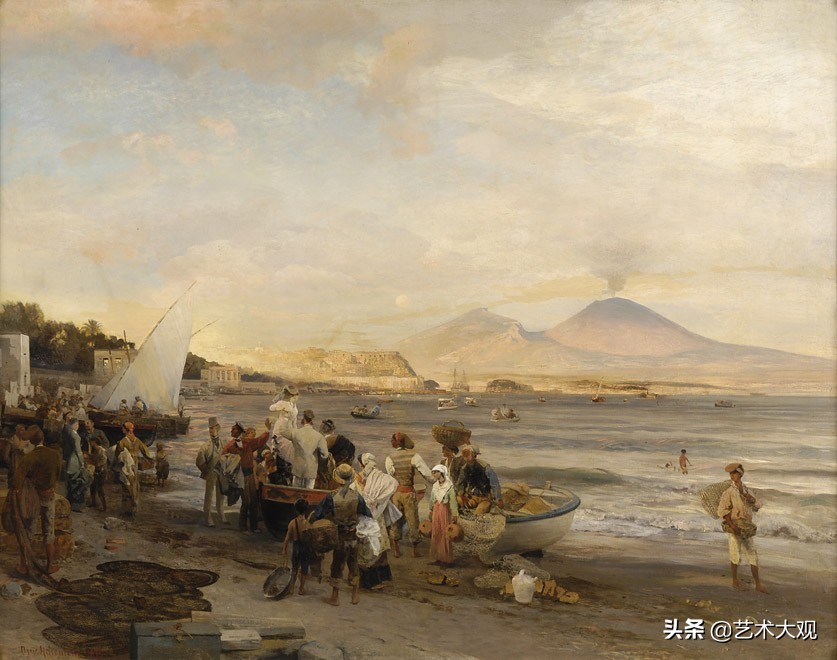 欧洲古典风景油画作品欣赏,德国古典画家风景油画作品