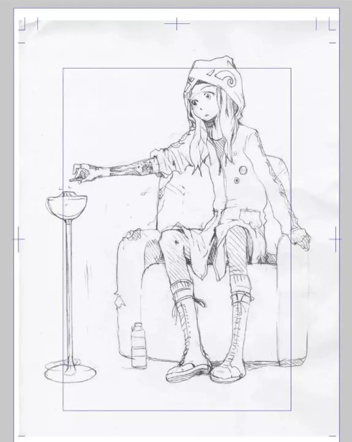 板绘线稿绘画全过程,手绘基础为零可以从板绘开始