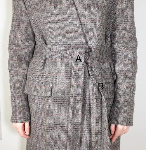 大衣腰带怎么系简单又好看,大衣短腰带系法简单又好看的系法