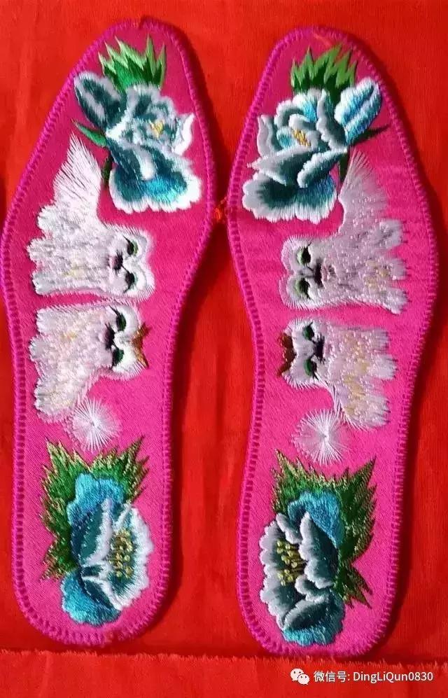 鞋垫手工刺绣最好看复杂的图案,刺绣作品展示简单