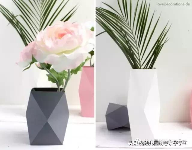 小学生手工折纸花瓶简单漂亮,折纸花瓶配哪种花好看