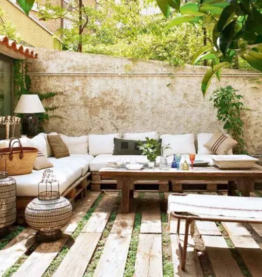 新中式庭院用什么石材铺地,庭院铺地红砂岩石材定制加工