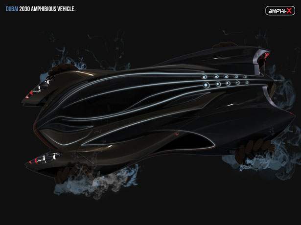 迪拜两栖车,迪拜水陆两栖车