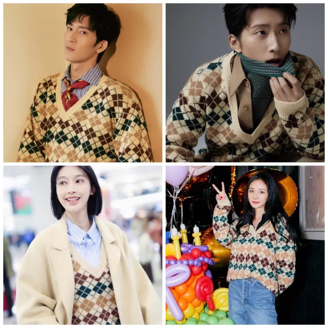 刘雯拉链毛衣哪个牌子好看,刘雯穿的熊图案毛衣