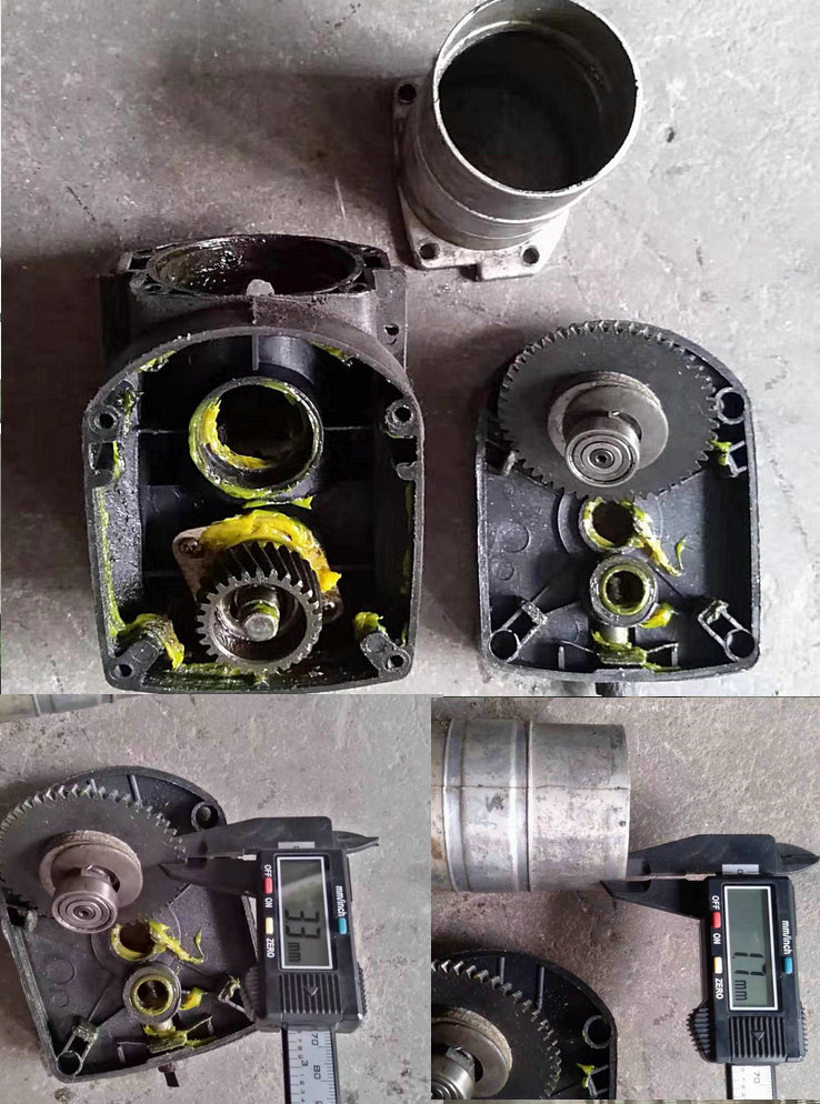 拆开假电钻,假博世电锤跟真的差多少