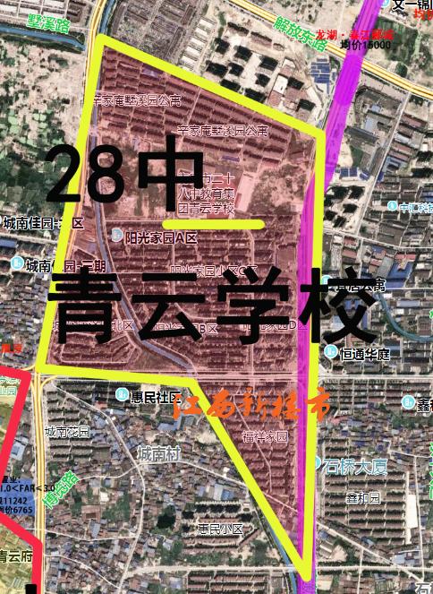 南昌青云谱学区划分最新规划,南昌2024小学区划分图青云谱