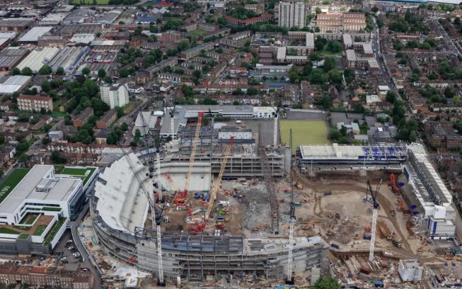 热刺8亿英镑新球场初现雏形,热刺新球场纪录片