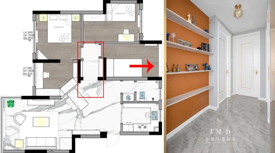 走廊整体设计,小户型细长户型布局设计