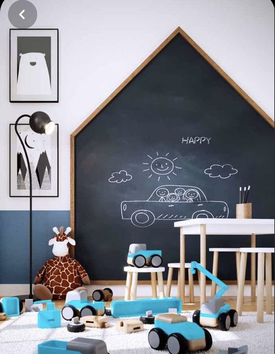 如何给孩子布置黑板墙,家长学校墙面布置
