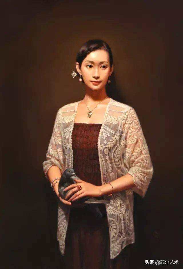 油画人物写实油画,玫瑰花油画写实油画