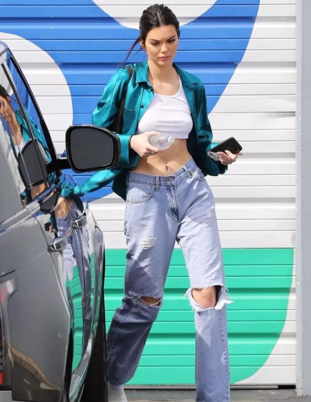 女孩夏季清凉套装牛仔裤,清凉阔腿牛仔裤