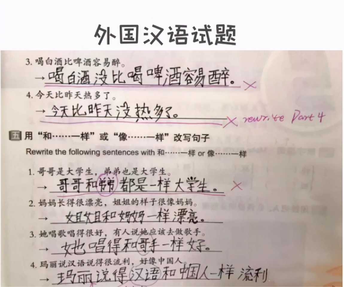 国外中文试卷火了,美国学生中文试卷走红