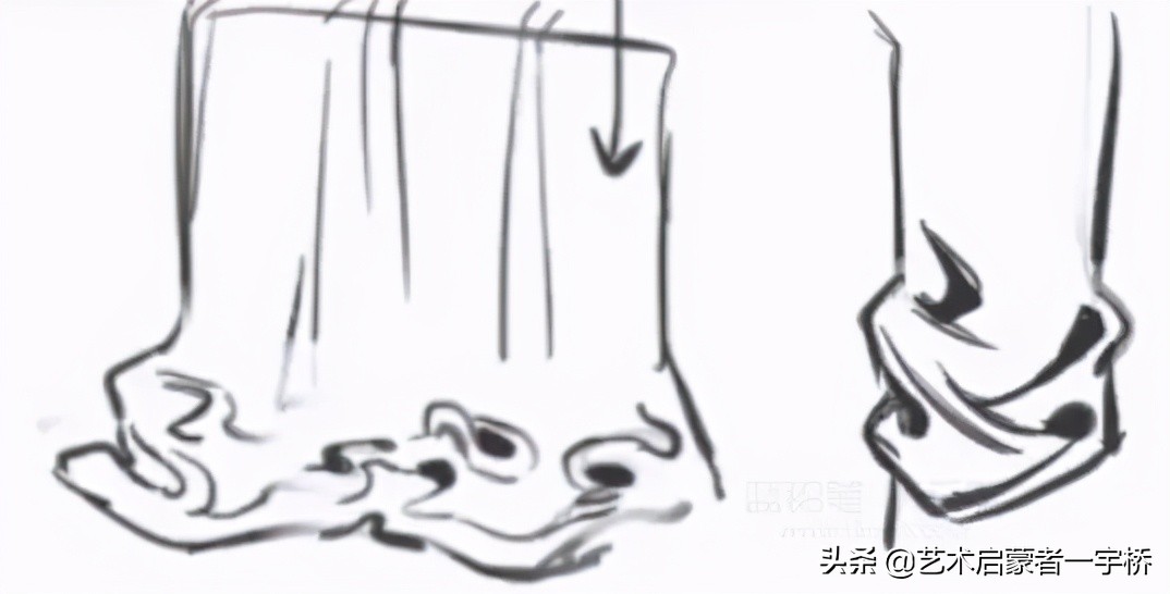 色彩布褶怎么画更好看,绘画教程衣服怎么画新手必看