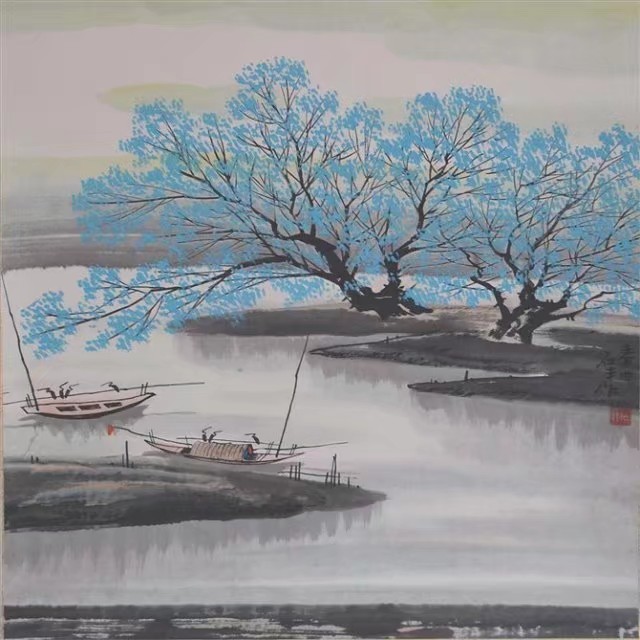 国画风景小品简单又好看,山水风景国画图片大全集