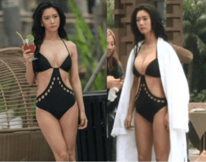 校花女神太高级，全身上下仅靠两根细绳吊着，再胖点就危险了