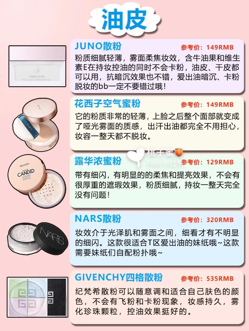油皮敏感肌用什么散粉,散粉油皮敏感肌不卡粉
