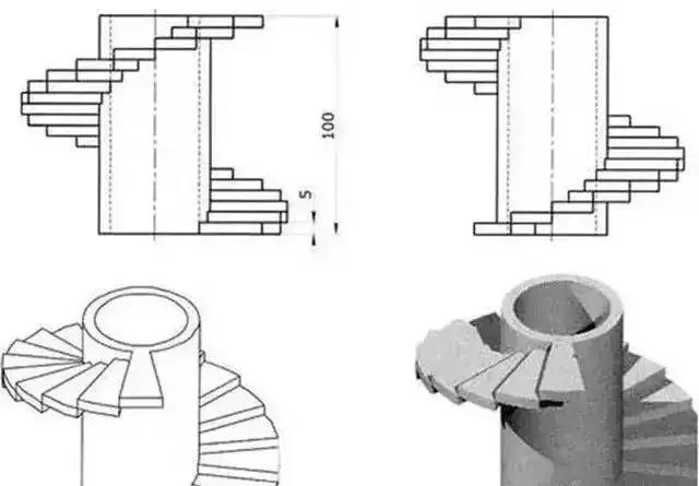 旋转楼梯的石材做法大全,石材旋转楼梯施工图解