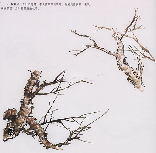 国画转水转粉技法,转桃花教程