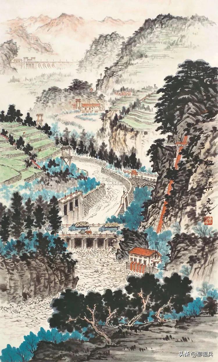 人工天河红旗渠全景图,人工天河红旗渠现场