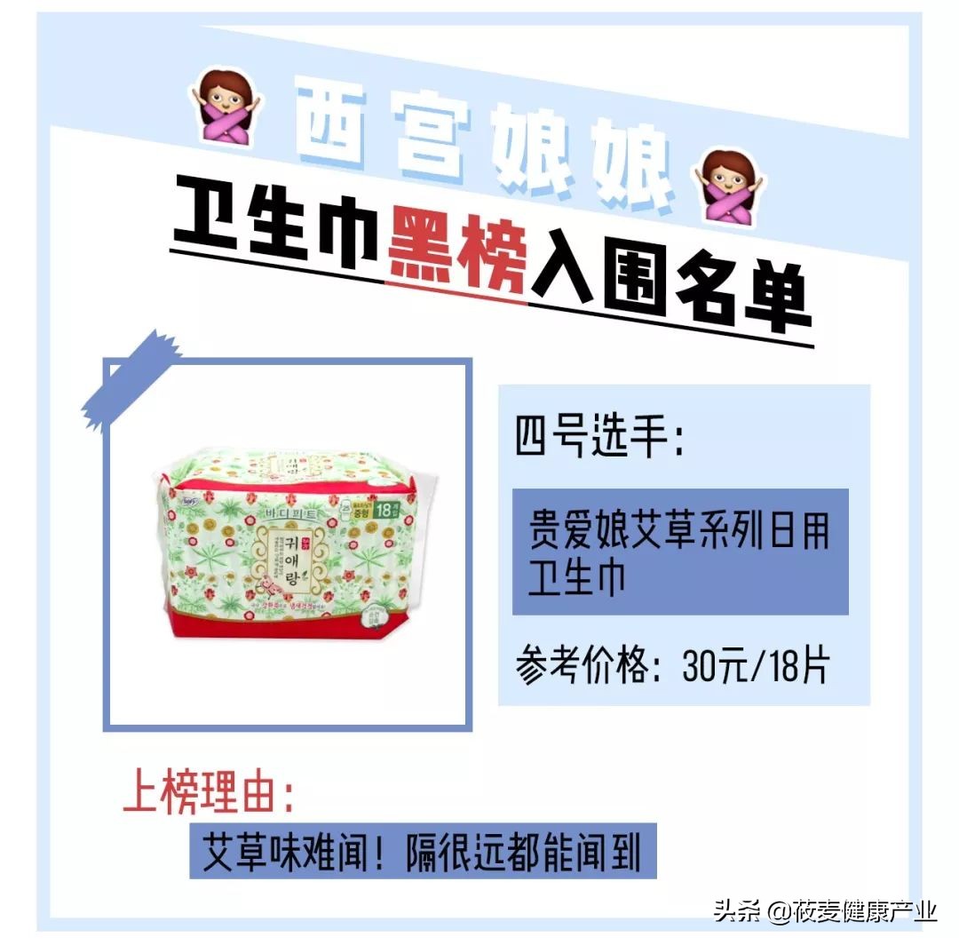 常用的卫生巾上了黑名单,你用的卫生巾榜上有名了吗