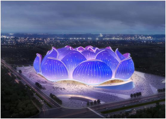 恒大足球场灯光秀,恒大足球场震撼现场