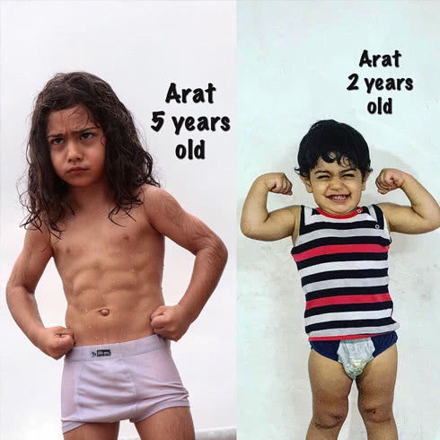 伊朗6岁足球神童阿拉特的肌肉,伊朗足球小男孩训练