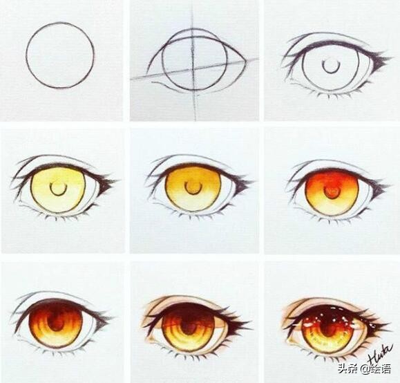 铅笔画动漫眼睛的画法步骤,动漫人物的眼睛画法简笔画图片