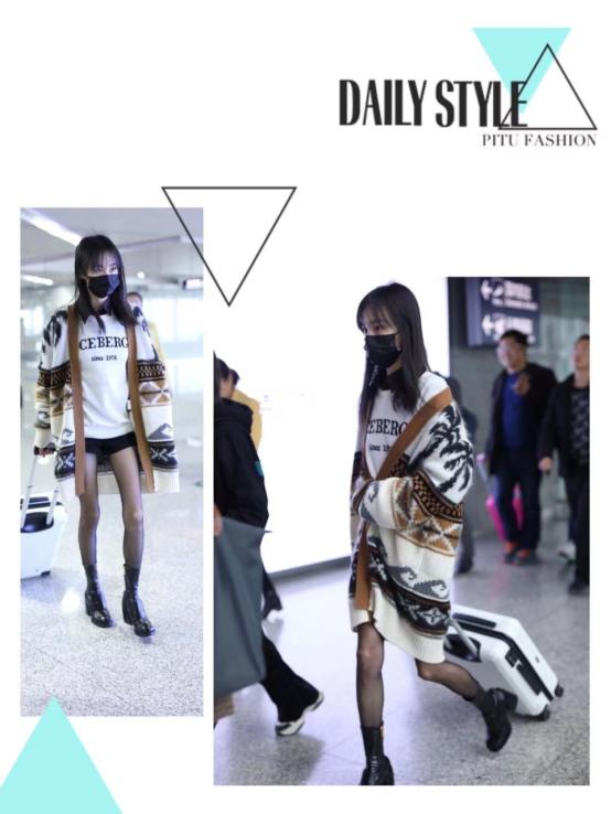 冬天带帽中长款针织开衫怎么搭配,针织开衫保暖又好穿女人味十足