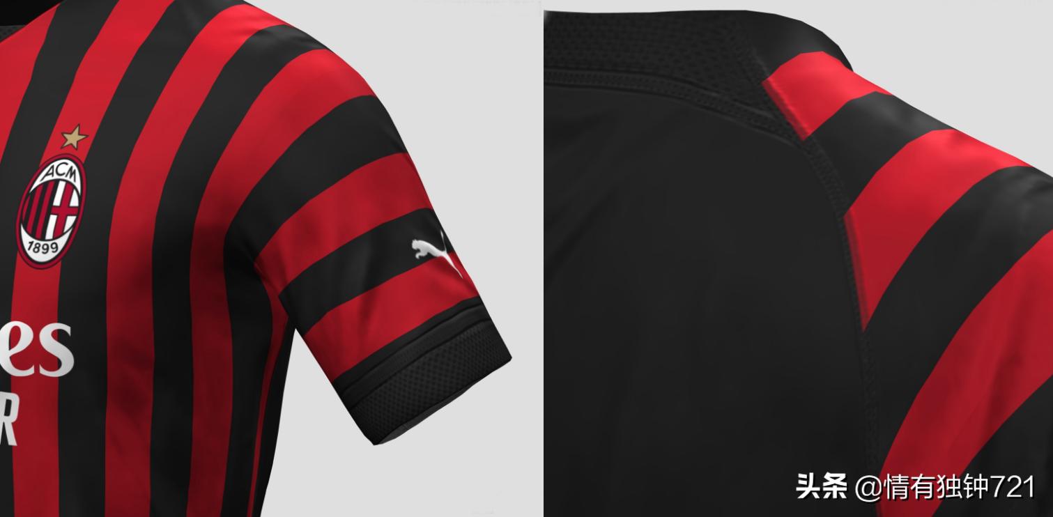 ac米兰2021-2022新赛季客场球衣,ac米兰2022-2023主场球衣