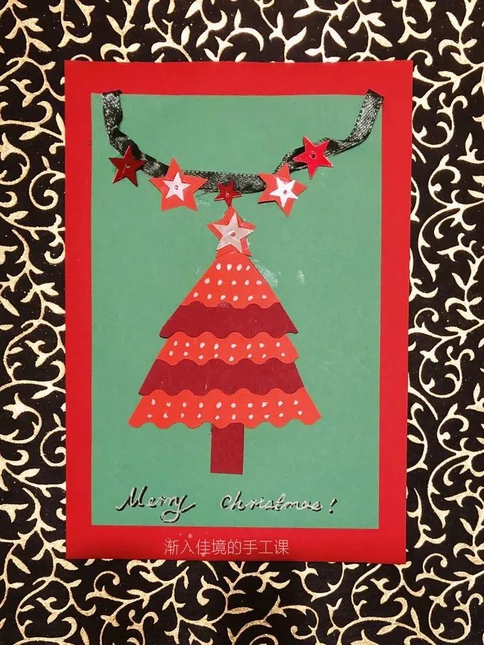 圣诞节用卡纸怎么做出来圣诞礼物,用普通的卡纸做圣诞节贴纸