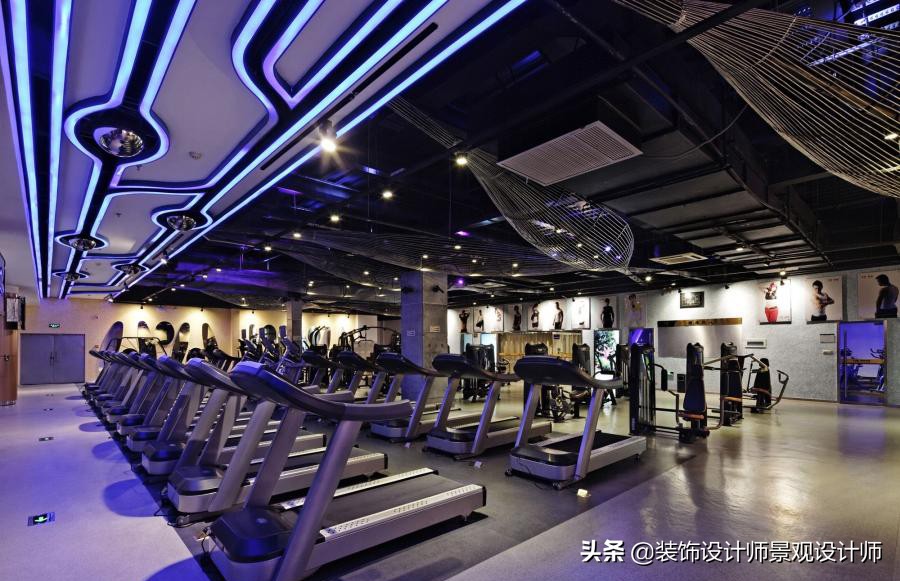 公司健身房设计效果图,书房健身房二合一设计效果图