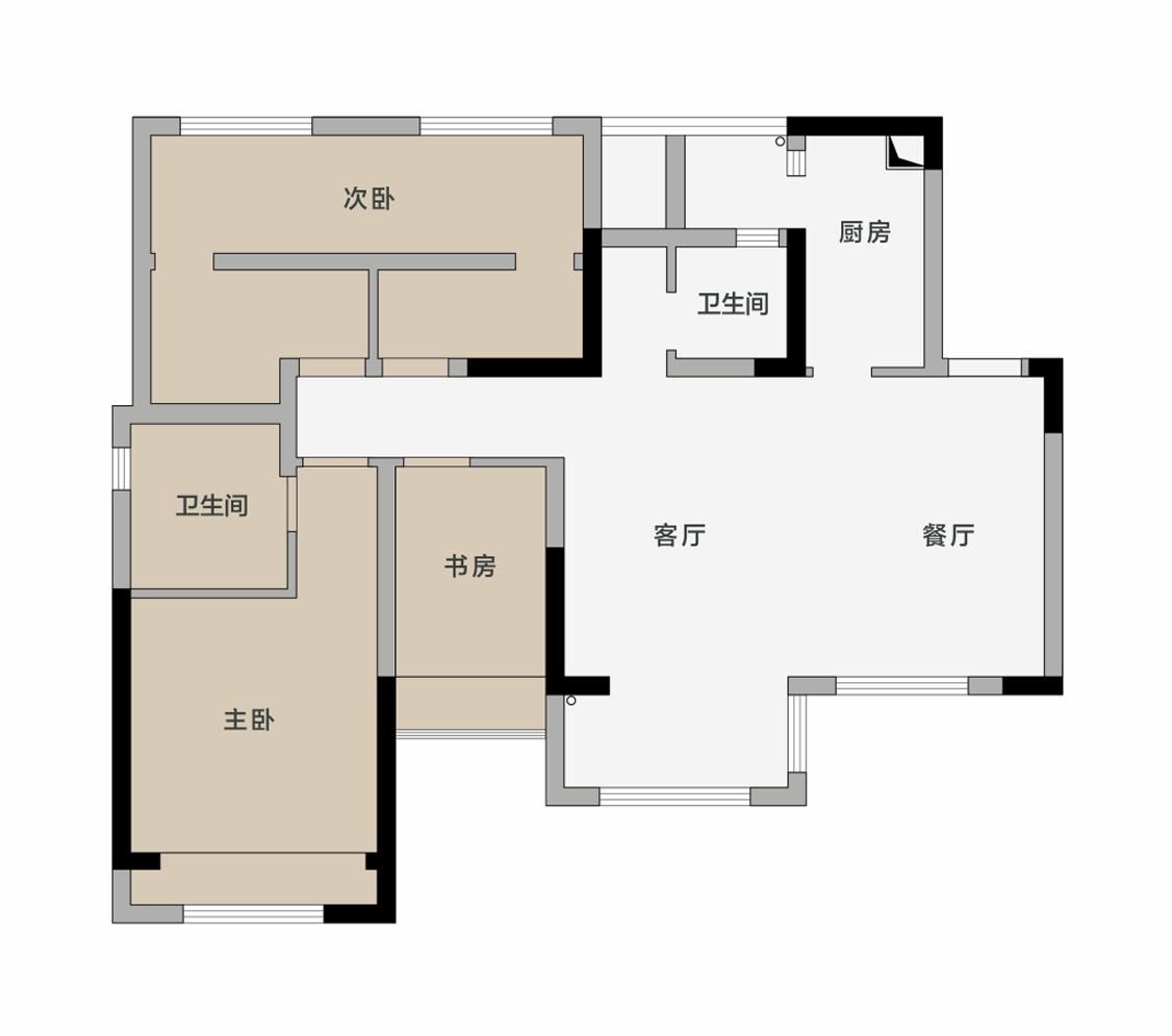 140平简约浅色系装修,轻奢浅冷色调装修高级感120平