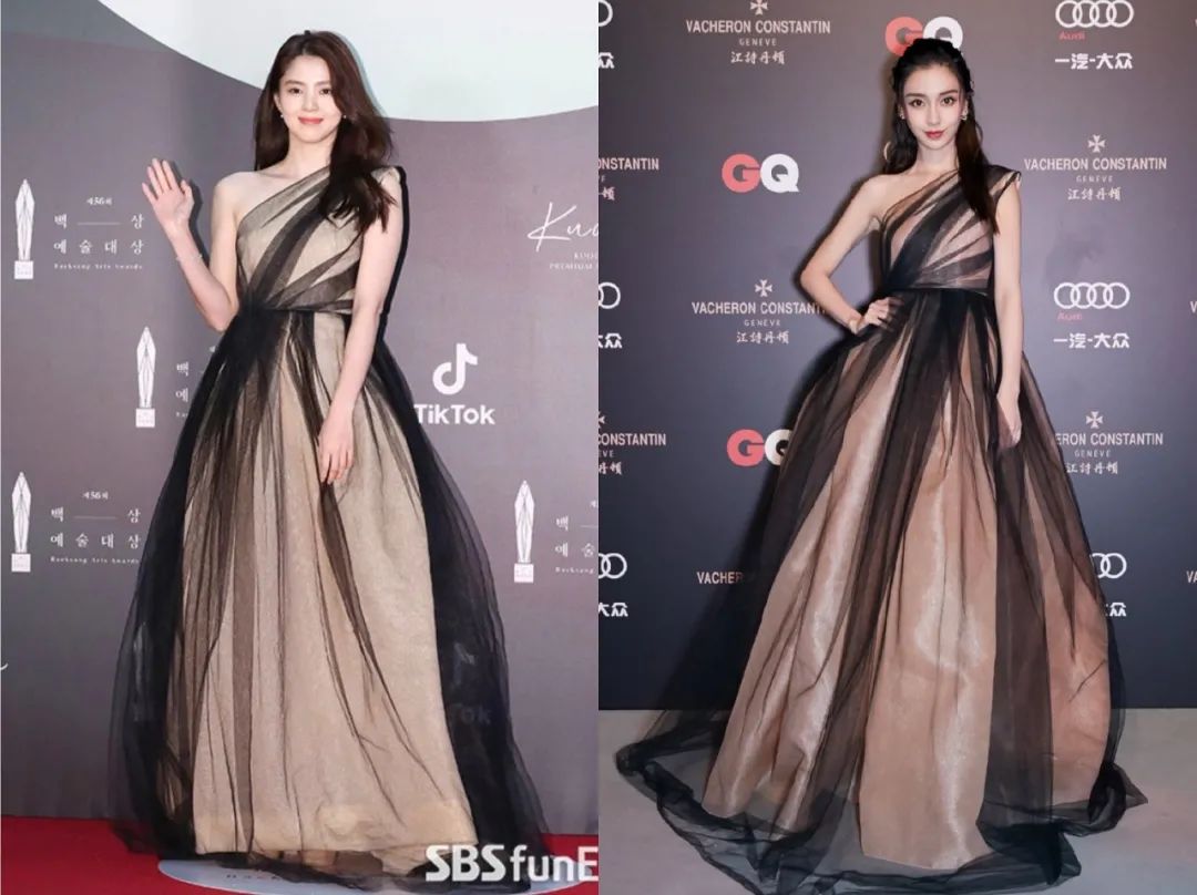 中韩女星撞衫只有林允儿能赢,中韩顶级仙女刘亦菲和孙艺珍撞衫