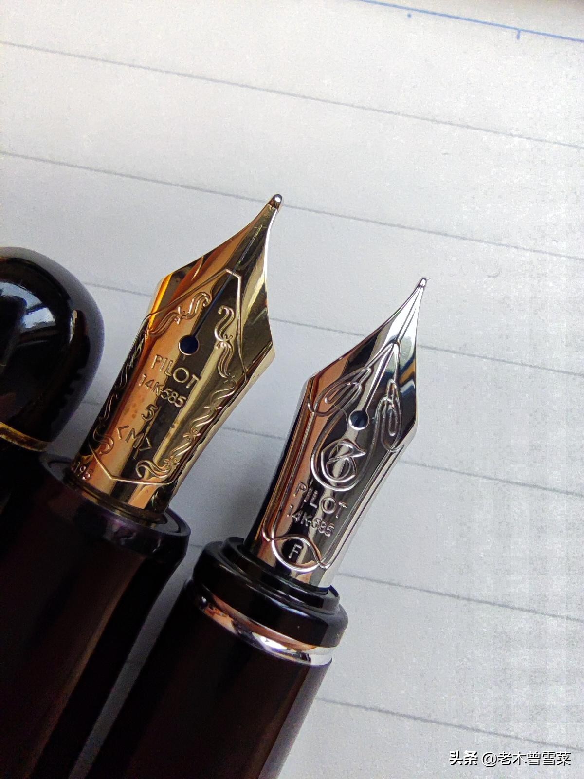 比较细的金尖钢笔,黄色笔尖和金尖钢笔区别