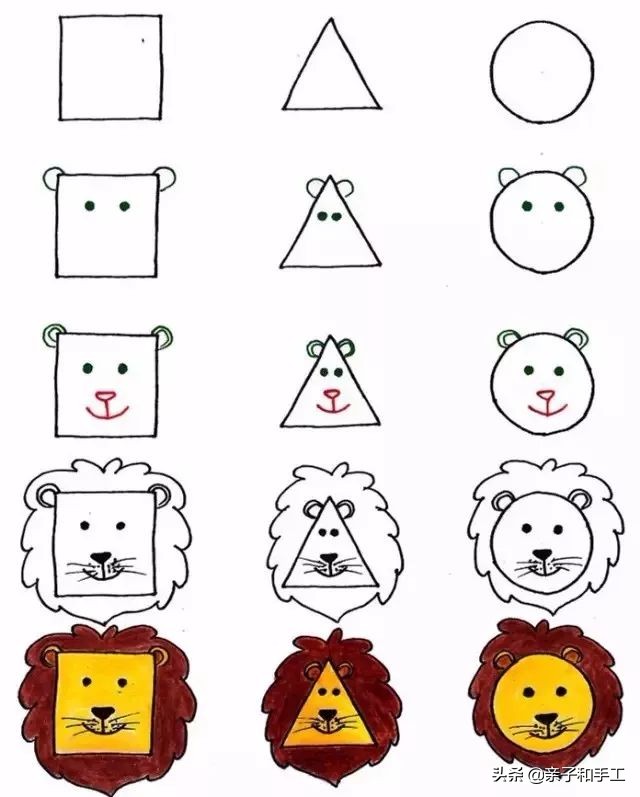 幼儿园动物简笔画教程,数字1到10的动物简笔画