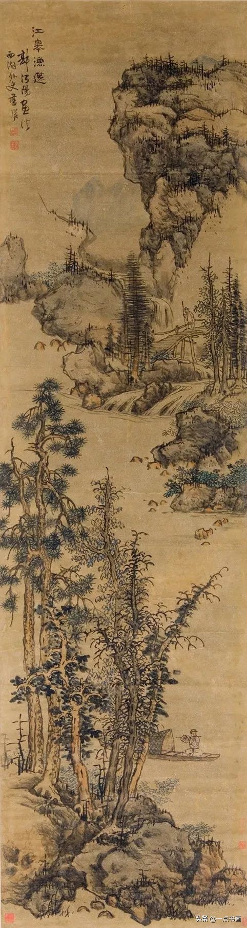 明画家蓝瑛溪山幽居图,明蓝瑛山水画全集