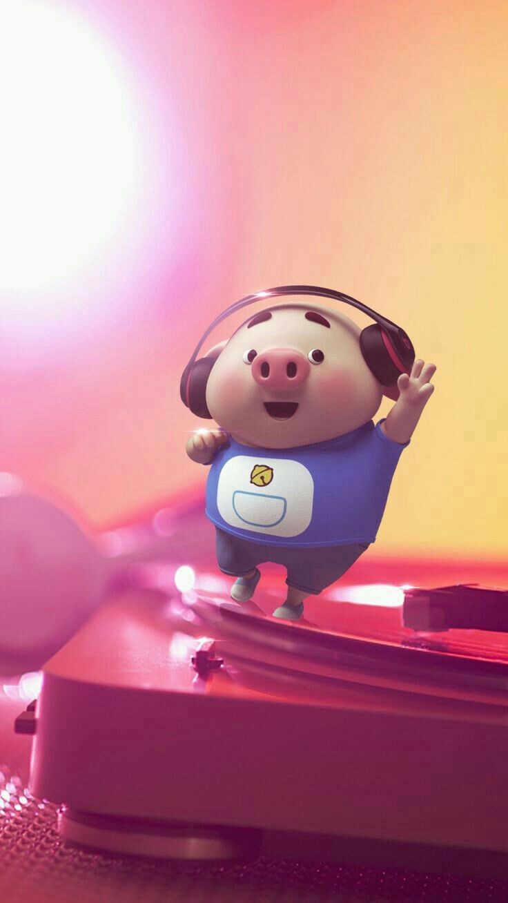 手机壁纸可爱猪猪,可爱情侣猪猪图片高清壁纸