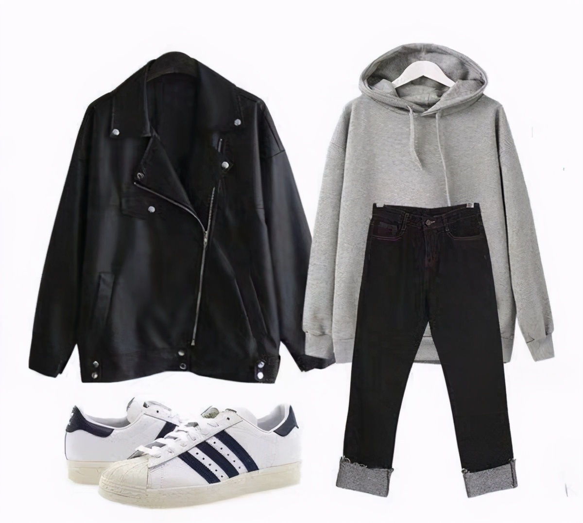 时髦洋气的灰色宽松卫衣穿搭,春季灰色卫衣日常穿搭