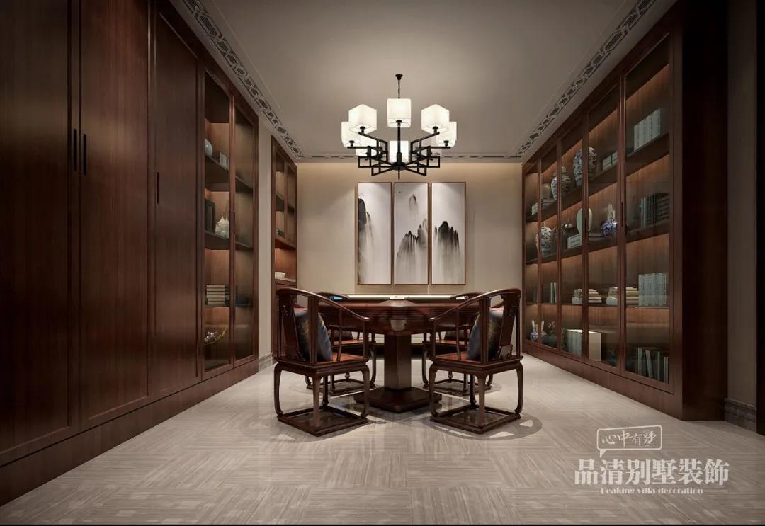 轻奢新中式风格装修效果图,新中式轻奢风格柜子效果图