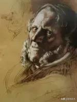 门采尔自画素描高清大图,素描大师门采尔著名作品