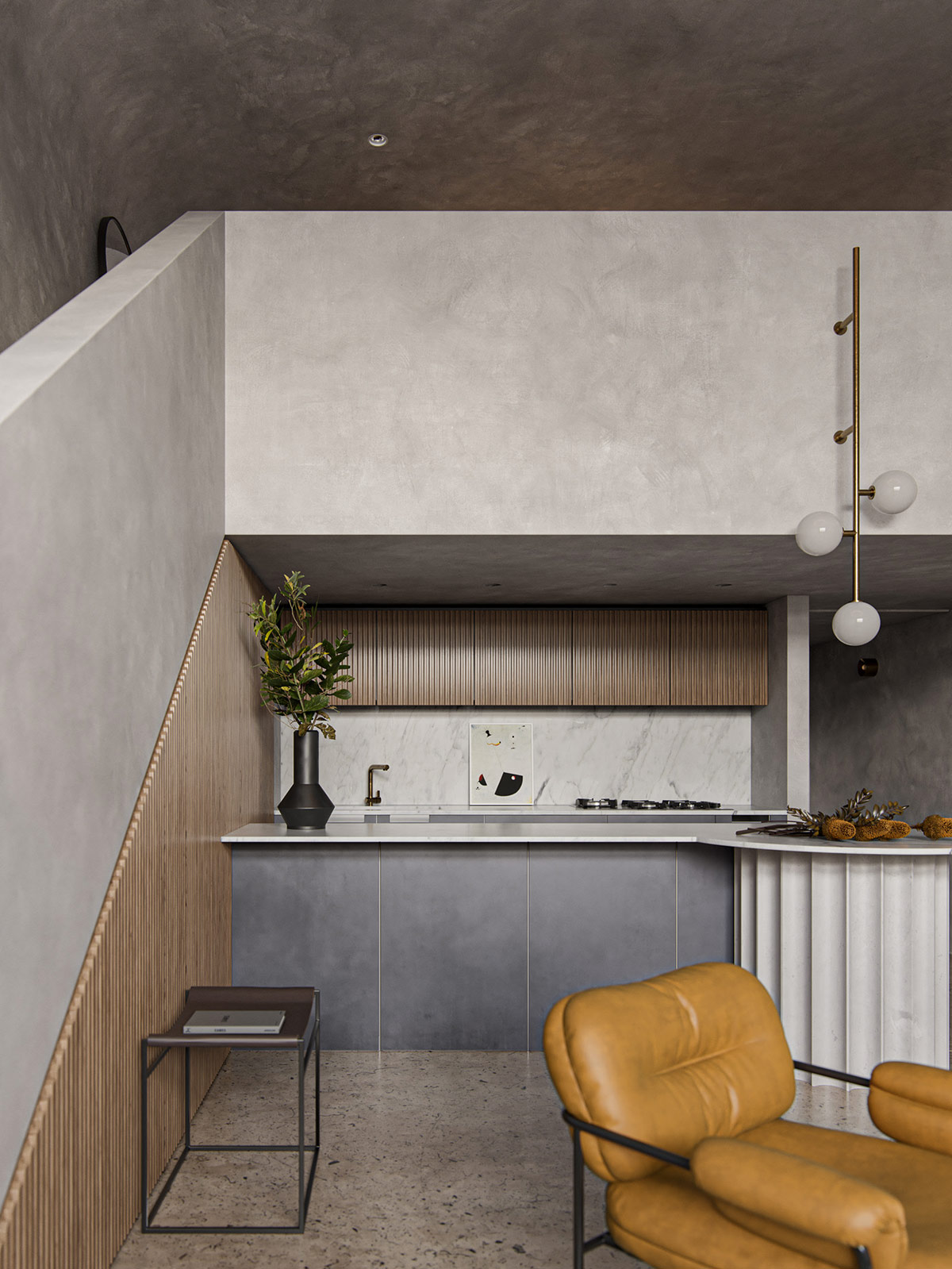 侘寂风屋顶原木设计,原木侘寂风住宅设计