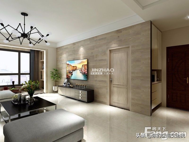 145平米房子中式装修风格,原木色和白色搭配的效果图小户型