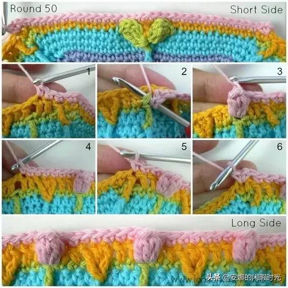 曼陀罗毯子编织教程,苏菲花园曼陀罗毯子钩法高清图解